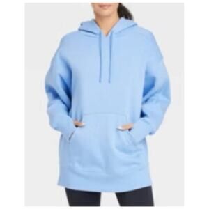 Women's Fleece Hoodie Sweatshirt - JoyLab™ Size XXL Light Blue